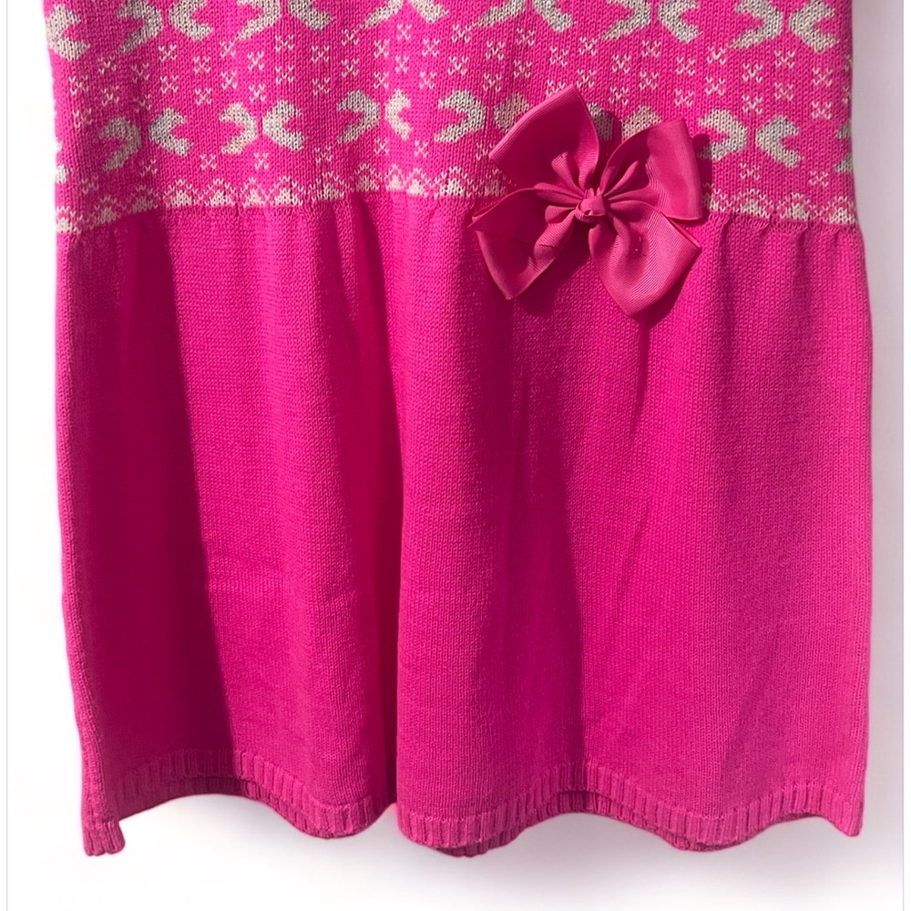 nickelodeon JoJo Siwa Girls Pink Short Sleeve Bow Sweater Dress Size XL/XG14-16 - Picture 7 of 13